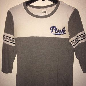 VS Pink quarter sleeve